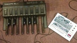 ROLAND PK5 PK-5 13 NOTE MIDI CONTROLLER AND ROLAND SH-32 SH32 TABLETOP SYNTH