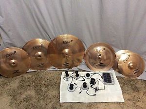 zildjian gen 16 cymbals-Complete Set Uo With Pick Ups And Wires