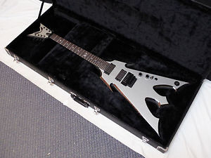 DEAN Trident 7 Wayne Findley electric GUITAR Metallic Silver Black Bevel w/ CASE