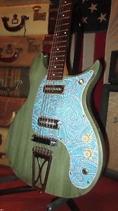 Vintage 1959 Magnatone Mark VIII Solidbody Electric Double Pickup Guitar Paisley