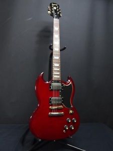 FREE SHIPPING Epiphone SG G-400 Deluxe Cherry red/Beautiful wood grain