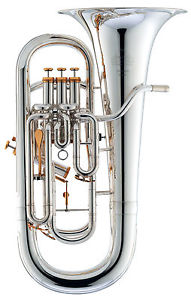 MIRAPHONE M5050 "AMBASSADOR" EUPHONIUM 3 + 1 PISTONS ARGENTE + Housse