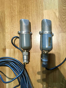 2 x Sony C37A vintage tube microphones