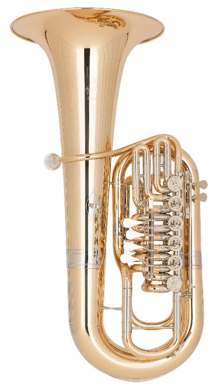 MIRAPHONE 481C "ELEKTRA" TUBA FA 6 PALETTES CUIVRE ROSE VERNI +Housse