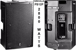YORKVILLE PS12P ACTIVE 2800W PA SYSTEM SPEAKER PAIR $100 INSTANT OFF BAND CHURCH