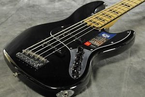 Fender American Elite Jazz Bass V MN BLK Electric Bass Guitar Free Shipping