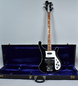 1998 Rickenbacker 4003 Black Electric Bass Guitar Bartolini PU w/HSC USA Made