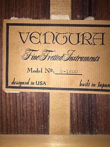 Ventura V-1600 Classical Guitar with case, Rare, Japan