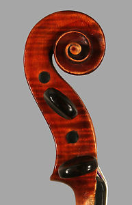 A fine old violin labeled Carlo Carletti, 1925.