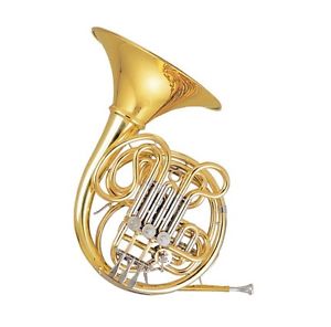 GiMa Doppel Waldhorn, Doppelwaldhorn (F/Bb) mit 4 Ventilen, inkl. Formkoffer