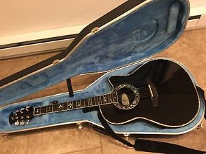 Ovation Custom Legend 1869 Acoustic/Electric Guitar In Black Excellent USA Made