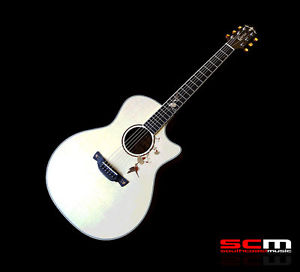 CRAFTER TWIN BIRD MAHOGANY 32nd ANNIVERSARY MODEL ACOUSTIC ELECTRIC GUITAR