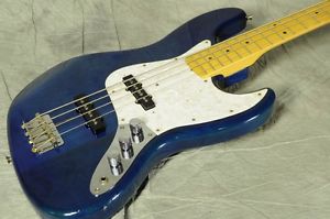 FENDER JAPAN JB62 Translucent Blue Used Electric Bass Guitar Free Shipping