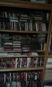 Entire collection of cds,dvds,guitar tab books and guitar magazines plus guitars