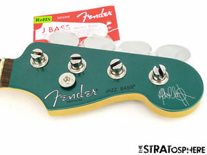Fender American Adam Clayton Jazz BASS NECK + TUNERS USA Rosewood Sherwood Green