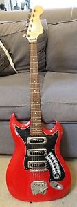 Hagstrom III Electric Guitar – Red, Vintage (1960 –1970's)