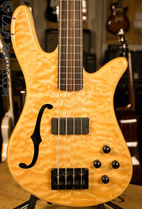 Spector Spectorcore 4 String Fretless Bass Guitar Semi Hollow Natural