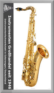 GiMa Tenorsaxophon perfekt schließende Klappen, mit Koffer und Mundstück