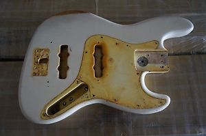 Vintage 1975 Fender White Jazz Bass Body 3-bolt 6 lbs 8 oz