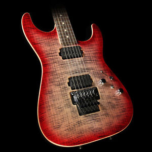 Tom Anderson Guitarworks Drop Top Electric Guitar Natural Black to T-Red Burst