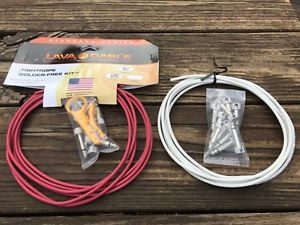 LAVA Solder-Free XL Pedalboard Kit 20ft Cable 20 RA V2 Plugs - RED & WHITE