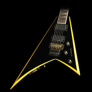 Jackson X Series Rhoads RRX24 Electric Guitar Black with Yellow Bevels