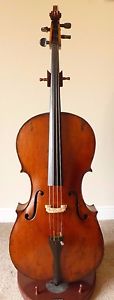 RARE c18/19th ANTIQUE ENGLISH CELLO 4/4  LOB 29"  IN WOOD HARD CASE PROFESSIONAL