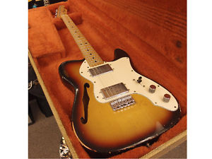 Vintage 1972 Fender USA Telecaster Thinline Electric Guitar Used Rare Excellent