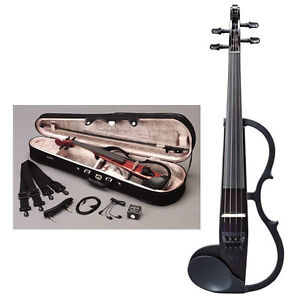 YAMAHA Japan Silent Electric Violin SV130S-BL Case & Accessories 4-Strings Black
