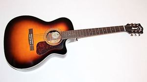 Guild OM-140CE Orchestra Sunburst Acoustic-Electric Guitar w/ Case