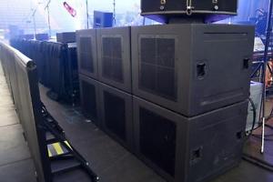 EL210 with ELS212 Mid Bass and ELS118 Sub PA System