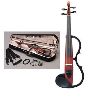 YAMAHA Japan Silent Electric Violin SV130S-BR Case & Accessories 4-Strings Brown