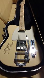 usa fender telecaster with bigsby whammy bar and Ozzy autograph