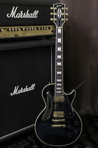Greco 1990 LP Custom Mint collection Black Long Neck tenon Made in Japan