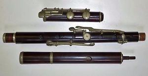 Antique rosewood Metzler & Co London wooden flute