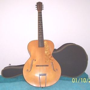 1941 KAY Arch top F-hole guitar Spruce top Maple back / sides used Rare Harmony