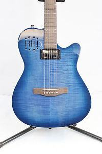 Godin A6 Ultra Extreme 2014 Trans Blue Flame