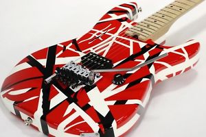 EVH Striped Series Red With Black Stripes Used Electric Guitar Free Shipping