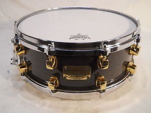 Vintage 1990's Yamaha MSD0105 Maple Custom BlackMaple Lacquer 5.5X14" Snare Drum