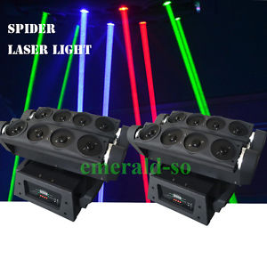 2 Units RGB Beam Moving Head Spider Laser Stage Light DJ Club American