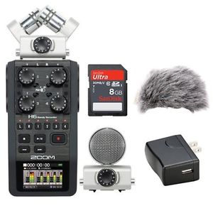 Zoom H6 Portable Recorder Kit with a Custom Windbuster, AD-17 AC Adapter and a