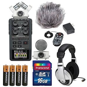 Zoom H6 Handy Recorder with Interchangeable Microphone System with Deluxe