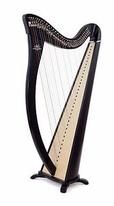 Camac 34 String Hermine Harp in Black + Camac Bag + Camac Dust Cover + Tutor