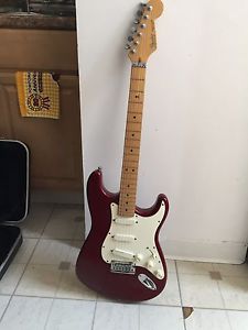 Fender Strat Plus 1989 Red stratocaster w/ OHSC, Lace Sensors (plus bonus Blue!)