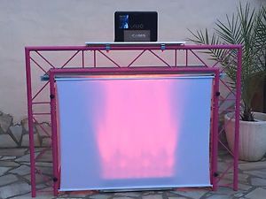DJ Tisch "Showstand 2" Individuelle Gestaltung, Freie Farbwahl Aluminium/ Truss