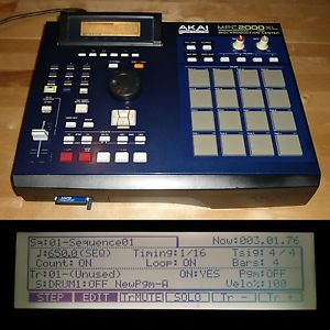 Akai MPC 2000XL Blue 1GB CF Card Drive FULLY SERVICED MAXED RAM