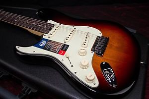 Fender American Elite Stratocaster Left-Hand Electric Guitar 3 Tone Sbst 030211