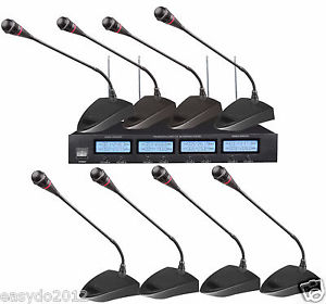 8 Channel Wireless Conference Room Microphone System for meeting Pro Gooseneck