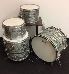Vintage Ludwig "Sky Blue Pearl" Drum Set - Made in USA