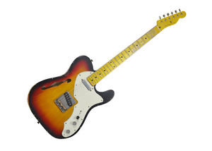 Nash Guitars T-69-TL w/ Hardshell Case - 3-Tone Sunburst/Maple